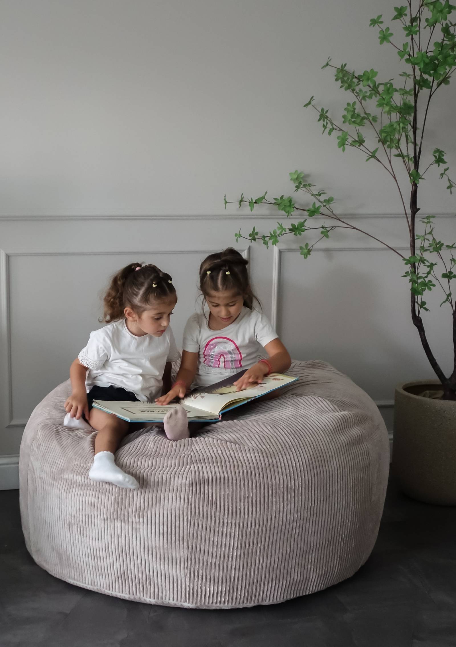 Funzy Family Sitzsack XXL Cord Kirschblüte Rosa