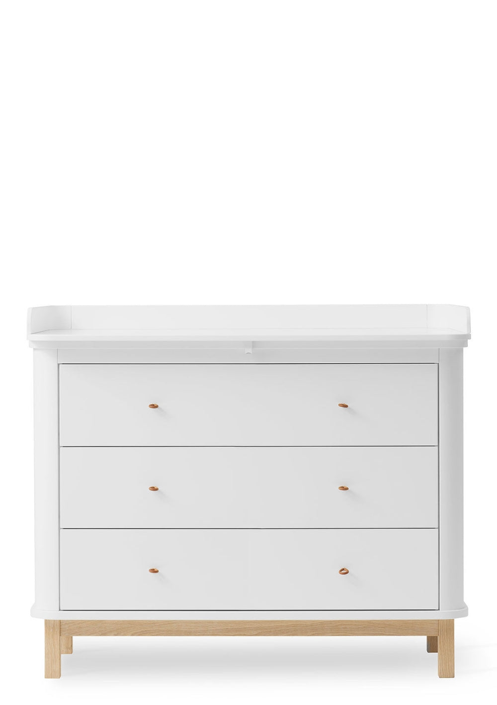Oliver Furniture 'Wood' (Wickel-)Kommode 3 Schubladen Weiß/Eiche 