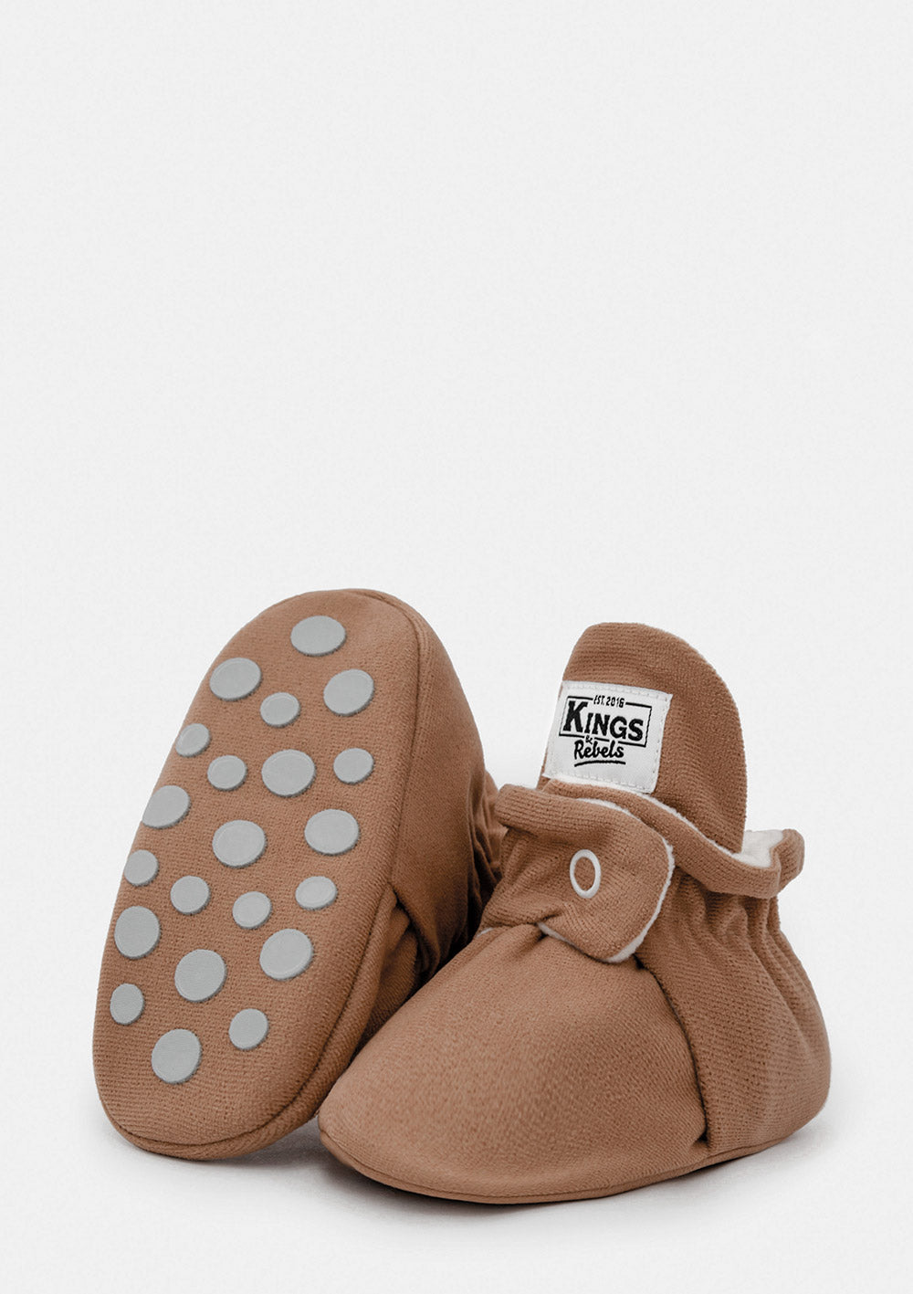 Kings&Rebels Baby Booties Gamuza Mocha Gripper 12 - 24 Monate