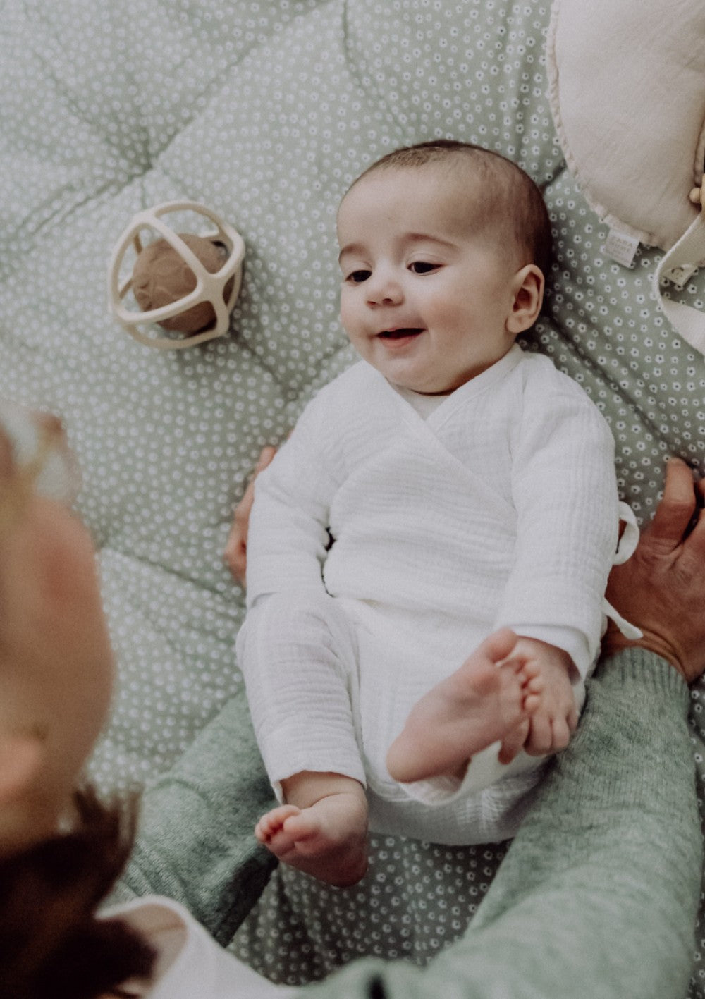 emma & noah Krabbeldecke Blume Salbei 120 x 120 cm