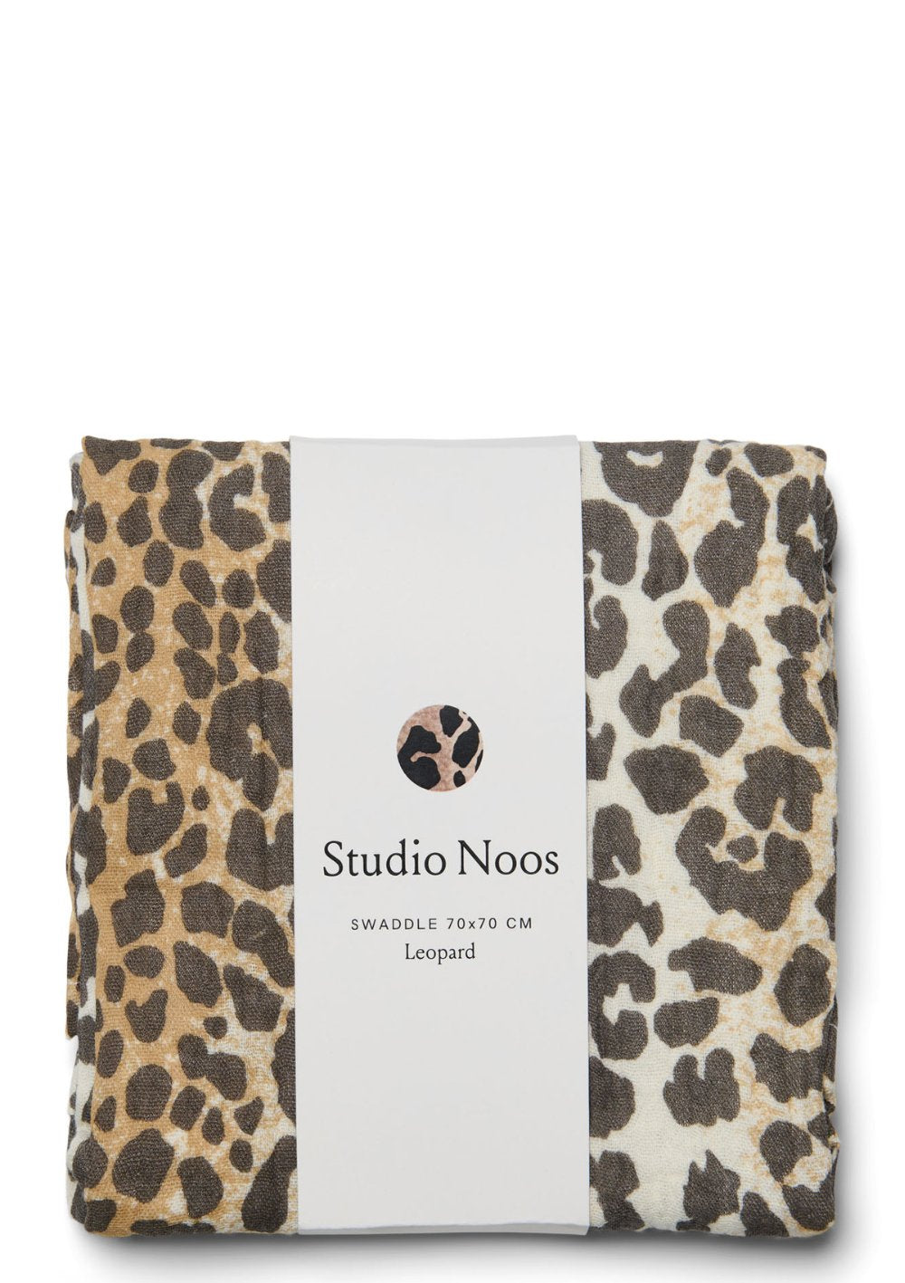 Studio Noos Musselin Mulltuch 'Swaddle Print Medium' Leopard 70 x 70 cm