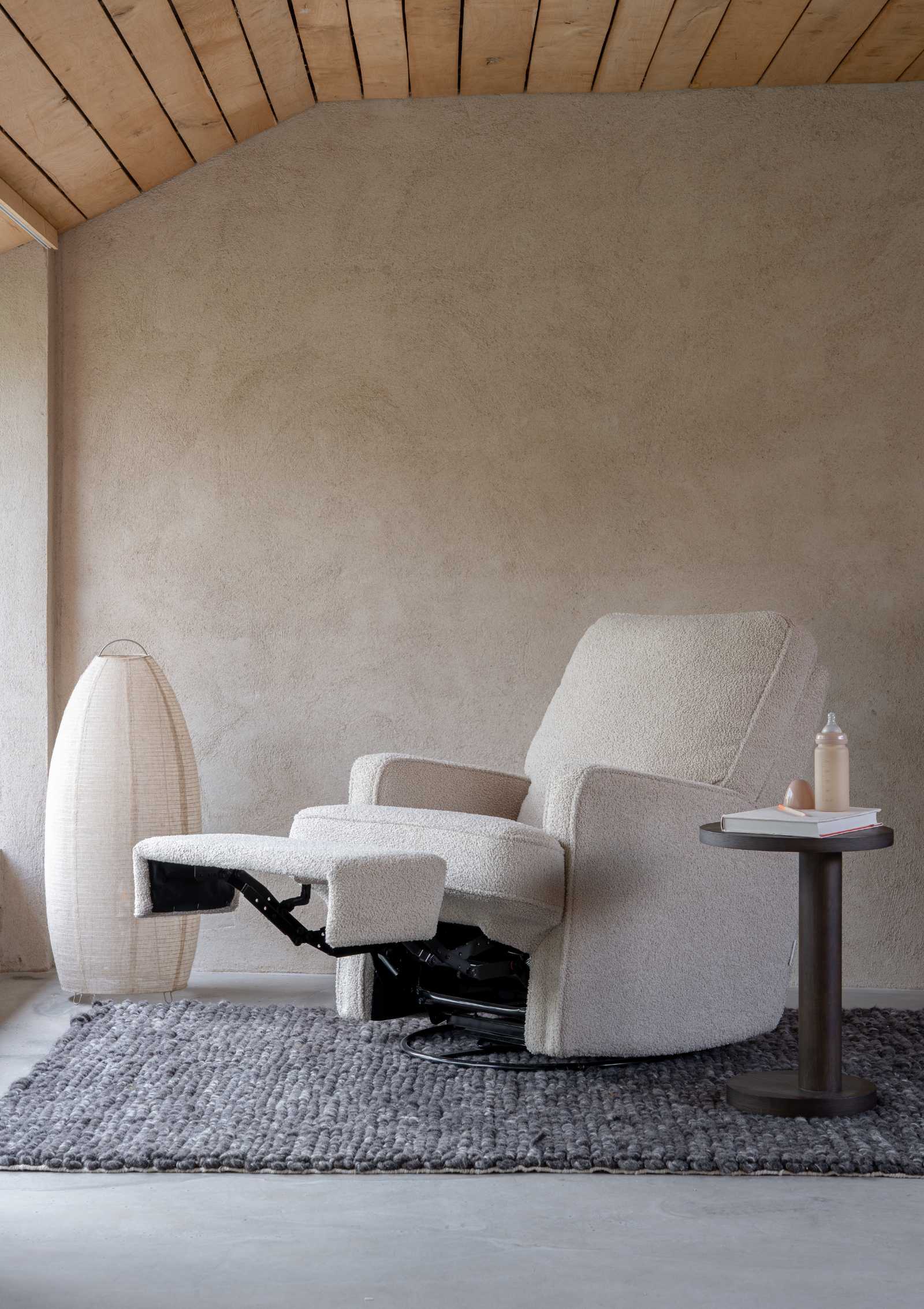 Quax Liegesessel 'Swivel & Gliding Recliner' mit manueller Relax-Funktion Teddy Taupe