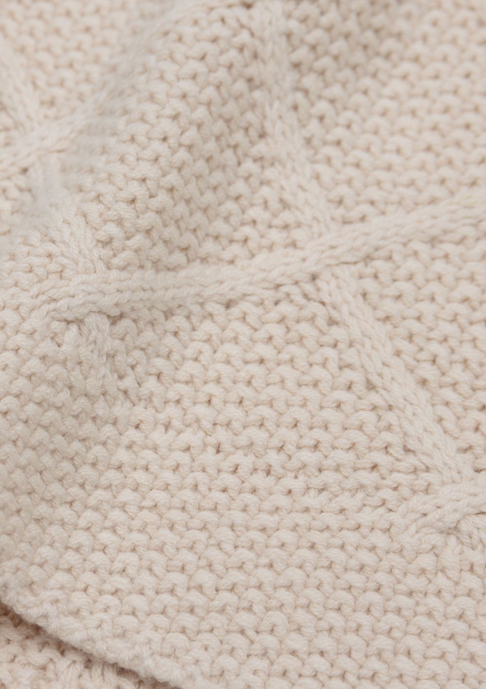 Jollein Decke 'Check Knit' Oatmeal 150 x 100 cm