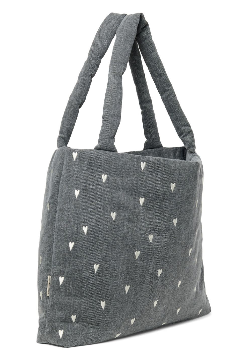 Studio Noos Tasche 'Grey Denim Mom-Bag' Hearts