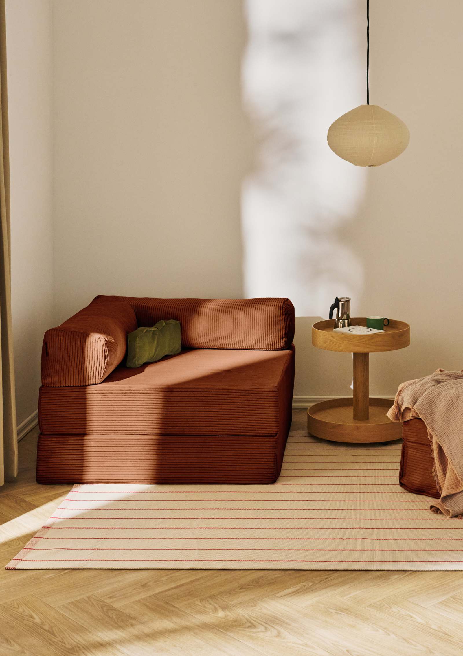 Funzy Family Sofa Cord Rost Orange als Sessel