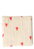Musselin Mulltuch 'Swaddle Print Medium' Beige Hearts 70 x 70 cm