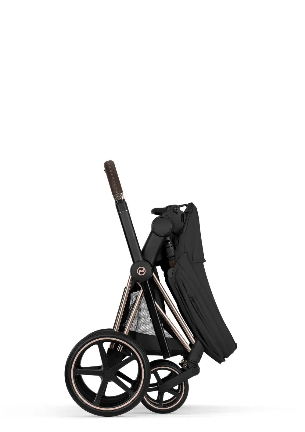 Cybex Kinderwagen-Set 'Priam Comfort' Sepia Black (Roségold Frame)