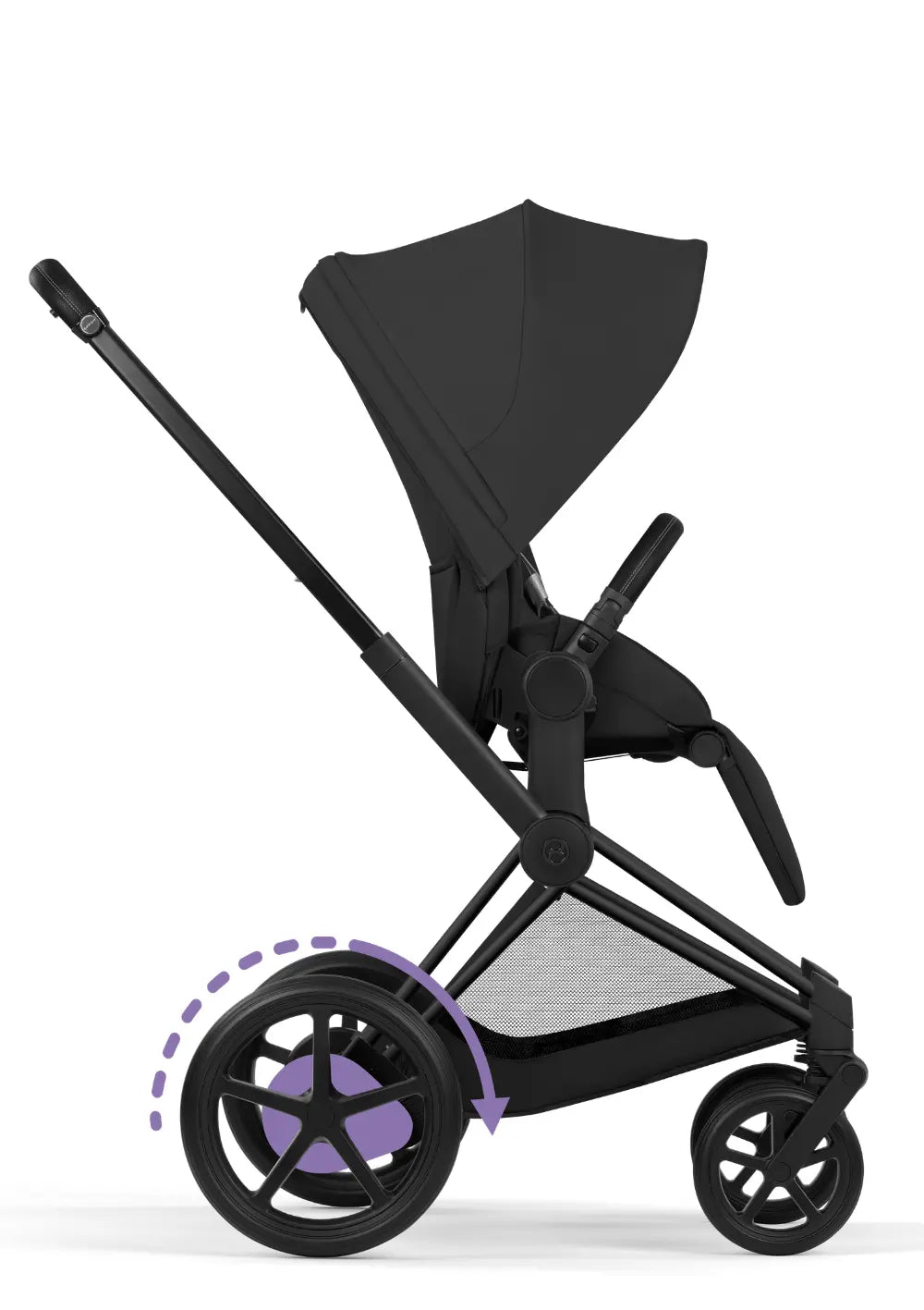 Cybex Kinderwagen-Set 'e-Priam Comfort' Sepia Black (Matt Black Frame)