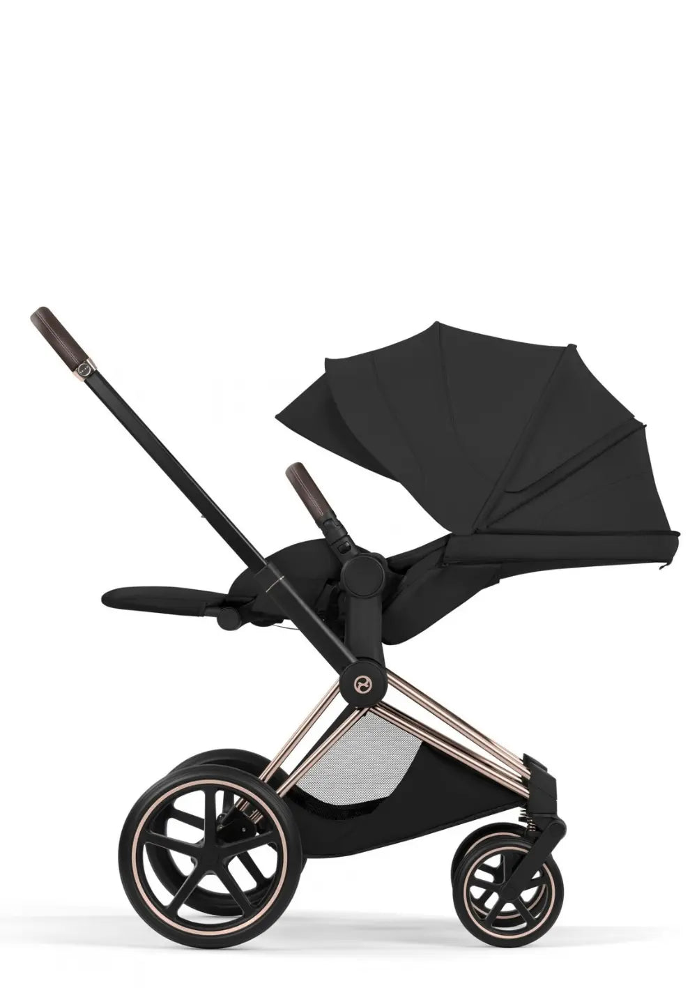 Cybex Kinderwagen-Set 'Priam Style' Sepia Black (Frame Roségold)