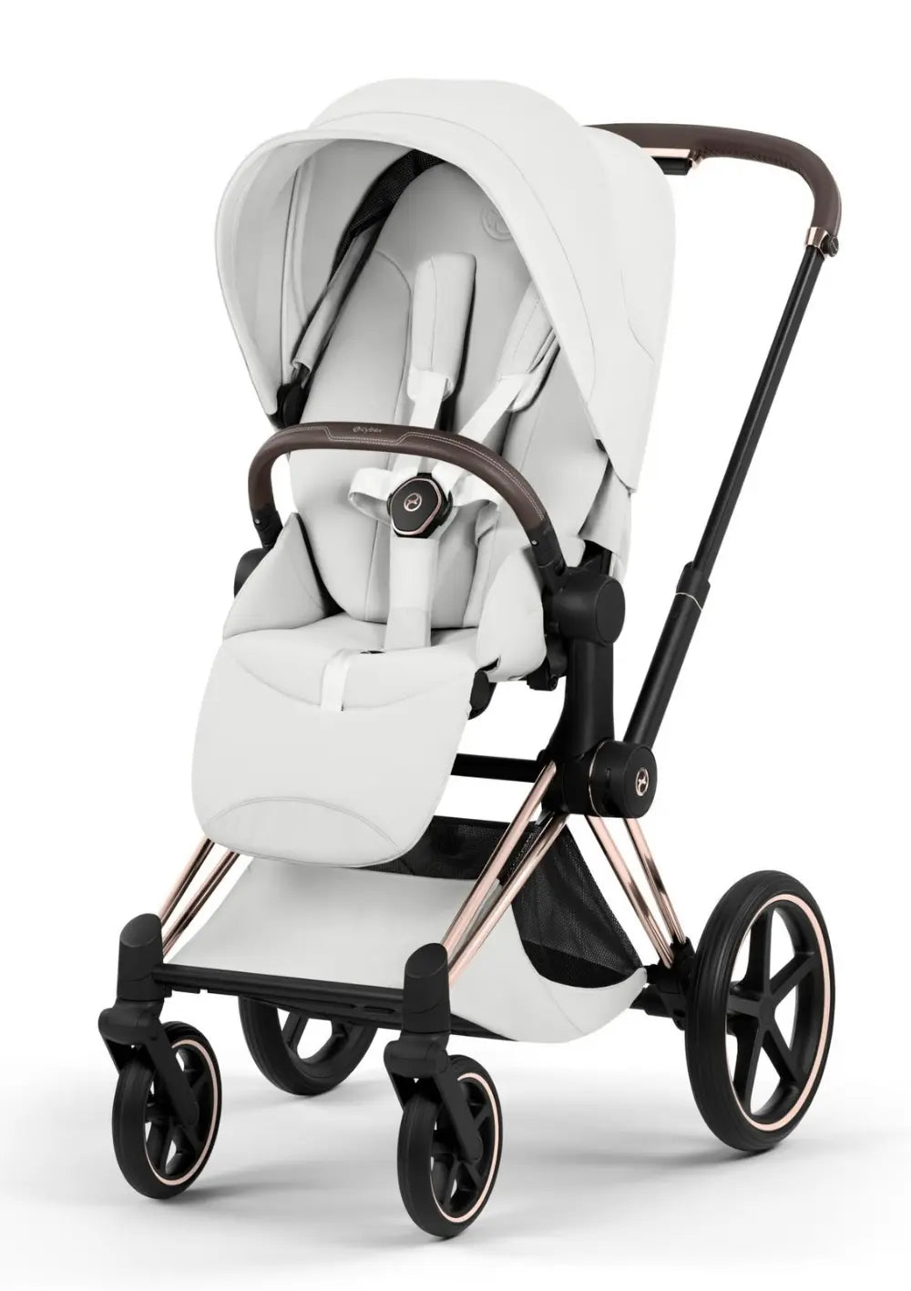 Cybex Kinderwagen-Set 'Priam Style' Off White (Frame Roségold)