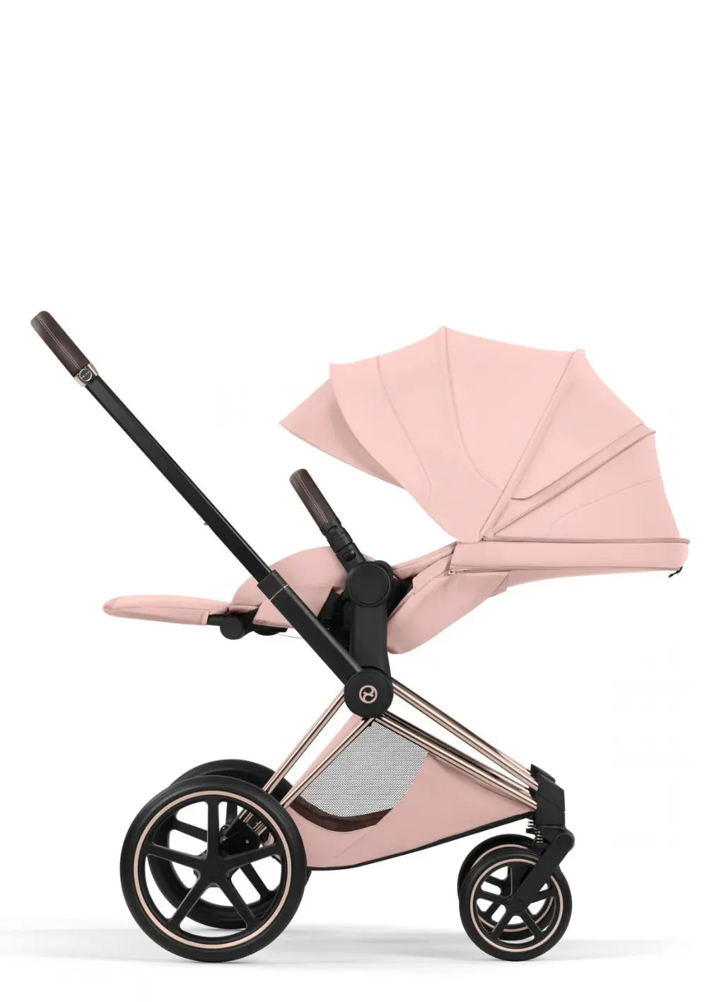 Cybex Kinderwagen-Set 'Priam Style' Peach Pink (Frame Roségold)