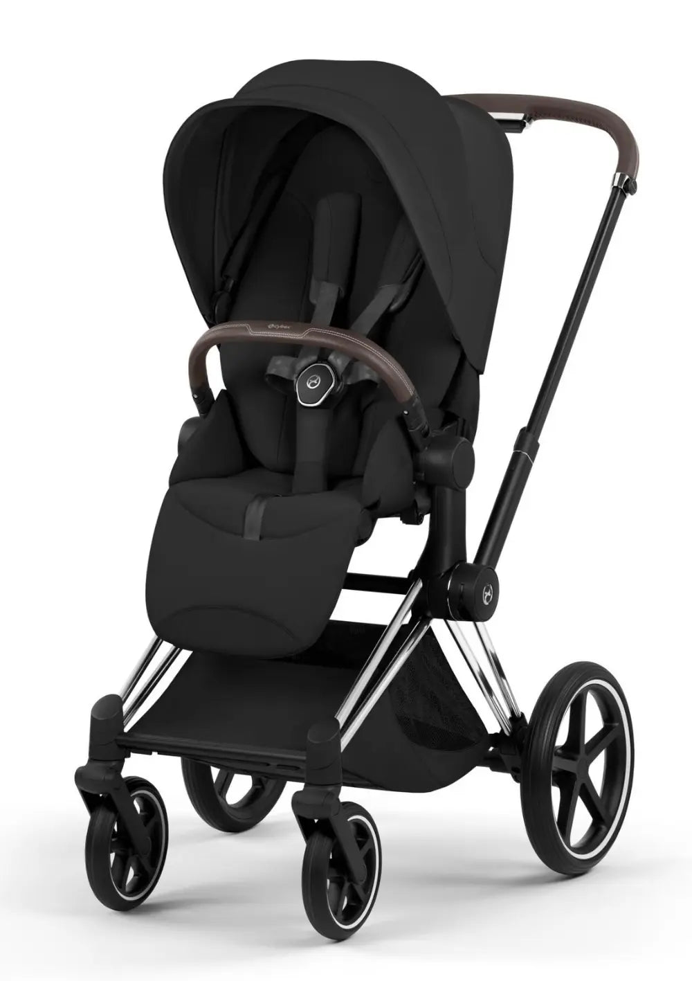 Cybex Kinderwagen-Set 'Priam Style' Sepia Black (Frame Chrome Brown)