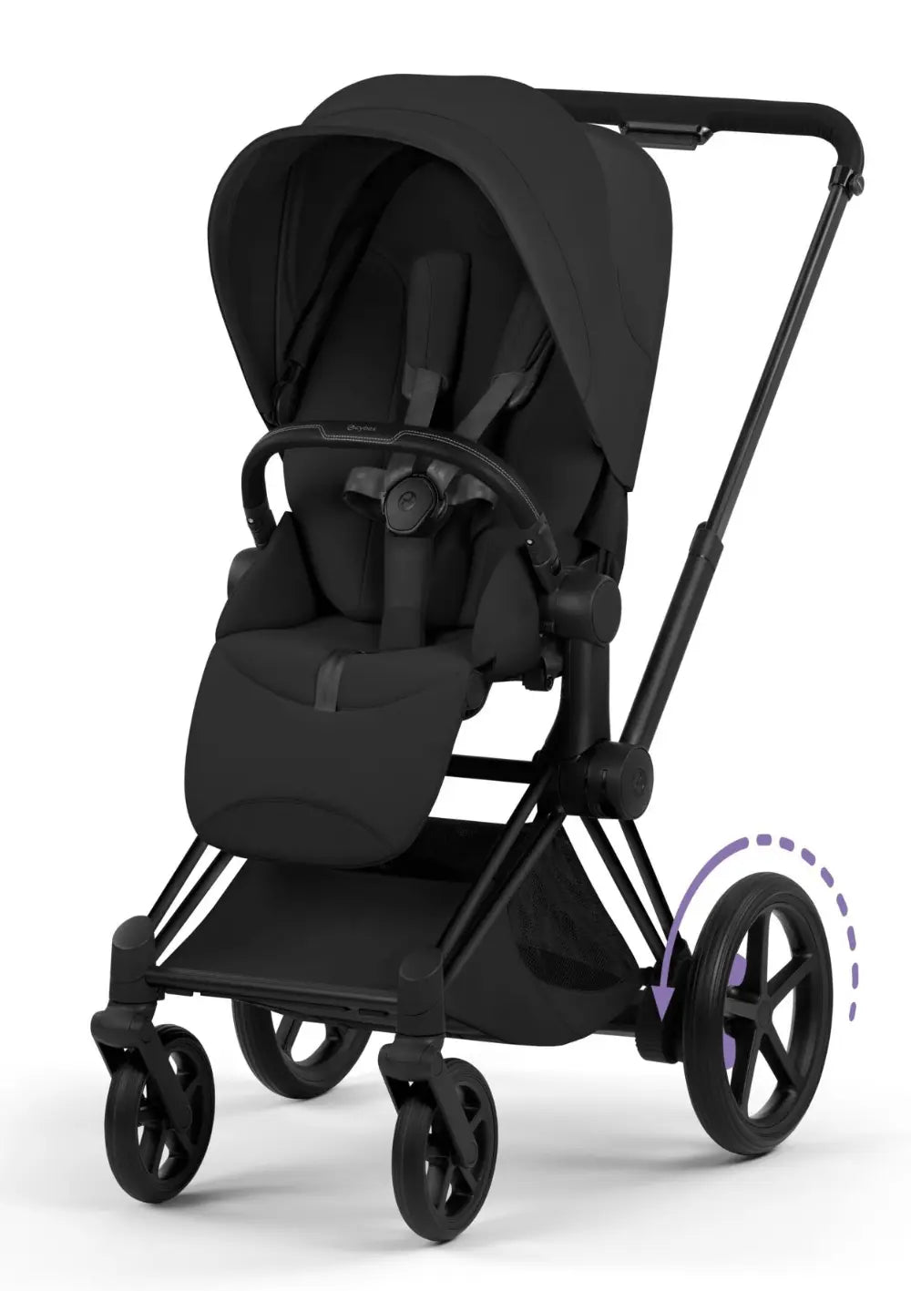 Cybex Kinderwagen-Set 'e-Priam Style' Sepia Black (Frame Matt Black)
