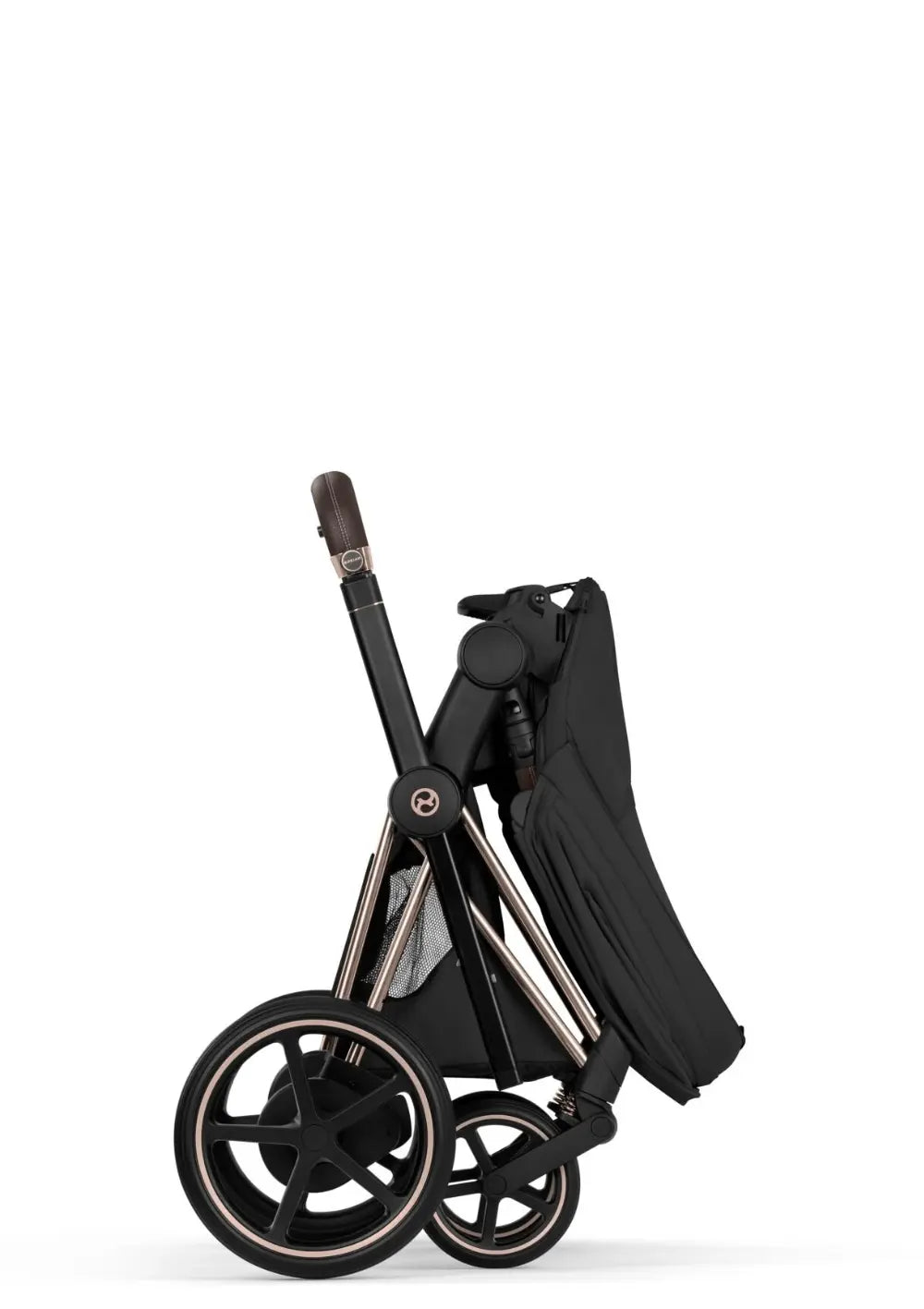 Cybex Kinderwagen-Set 'e-Priam Style' Sepia Black (Frame Roségold)
