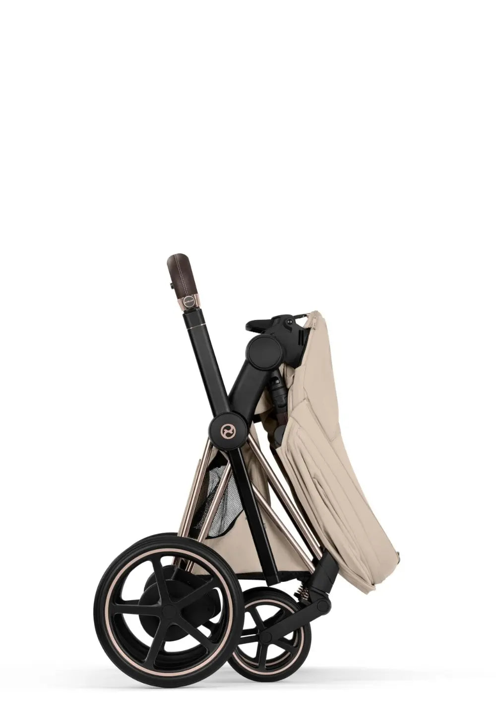 Cybex Kinderwagen-Set 'e-Priam Style' Cozy Beige (Frame Roségold)