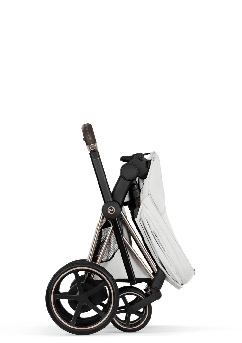 Cybex Kinderwagen-Set 'e-Priam Style' Off White (Frame Roségold)