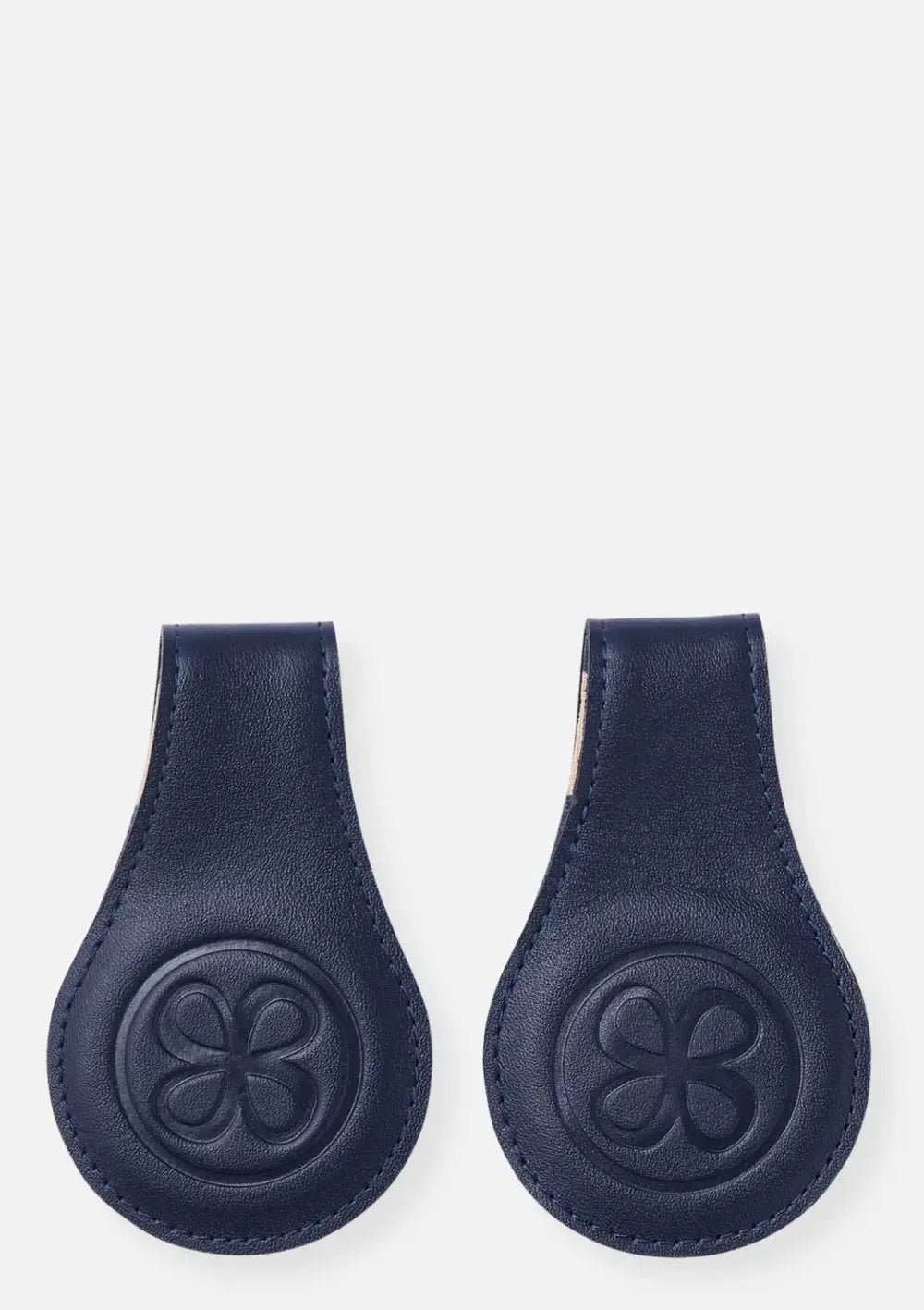 Cloby 2er-Set Magnet-Clips Leder Navy Blue