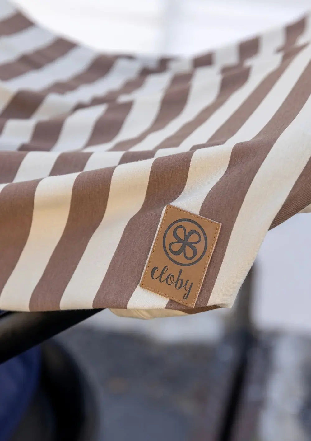 Cloby Multifunktionale UV-Decke UPF 50+ Peanut Brown Stripe