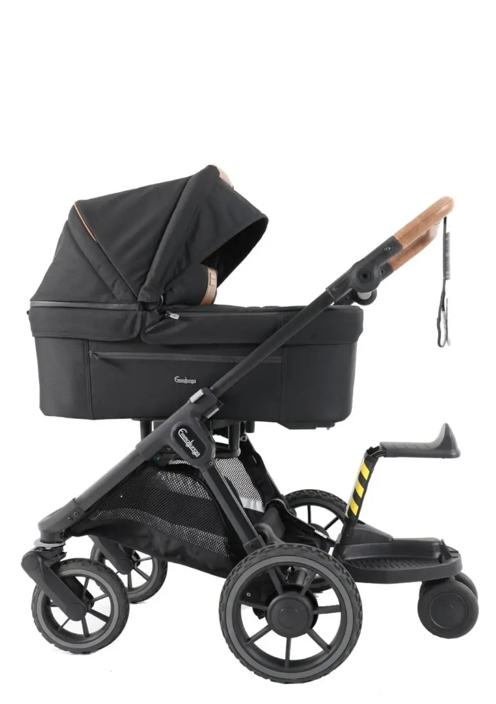 Emmaljunga Kinderwagen mit Mitfahrbrett 'ROADEO' black