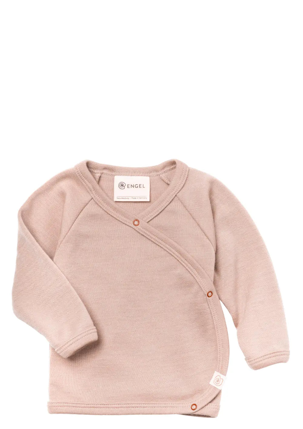 Engel Wolle/Seide Langarm-Wickelshirt dustyrose