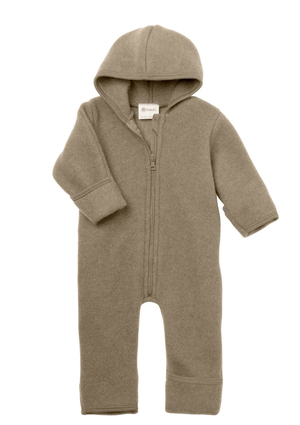 Engel Wollfleece Zip Overall mit Kapuze