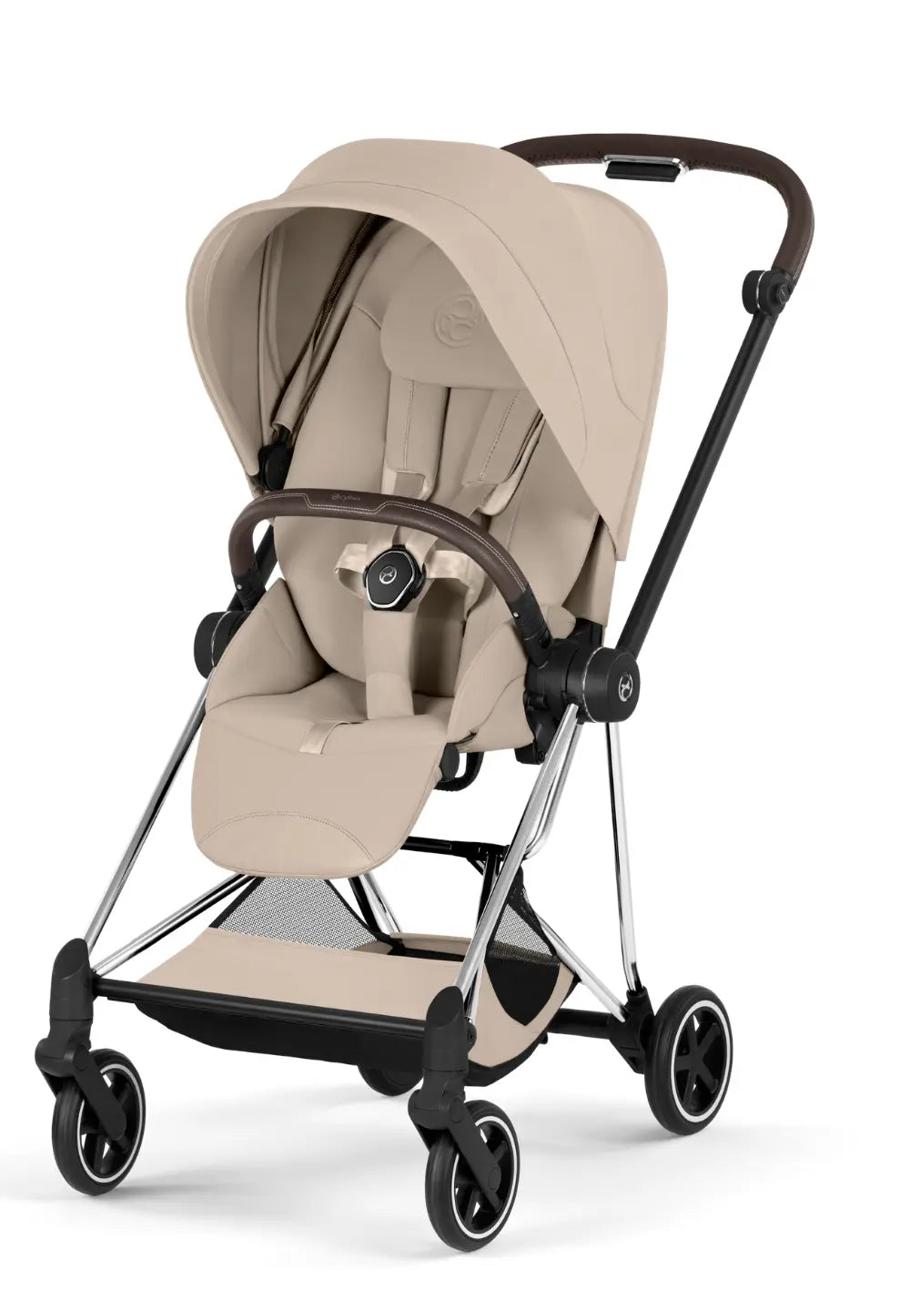 Cybex Kinderwagen-Set 'Mios' Cozy Beige / Chrome Brown Frame