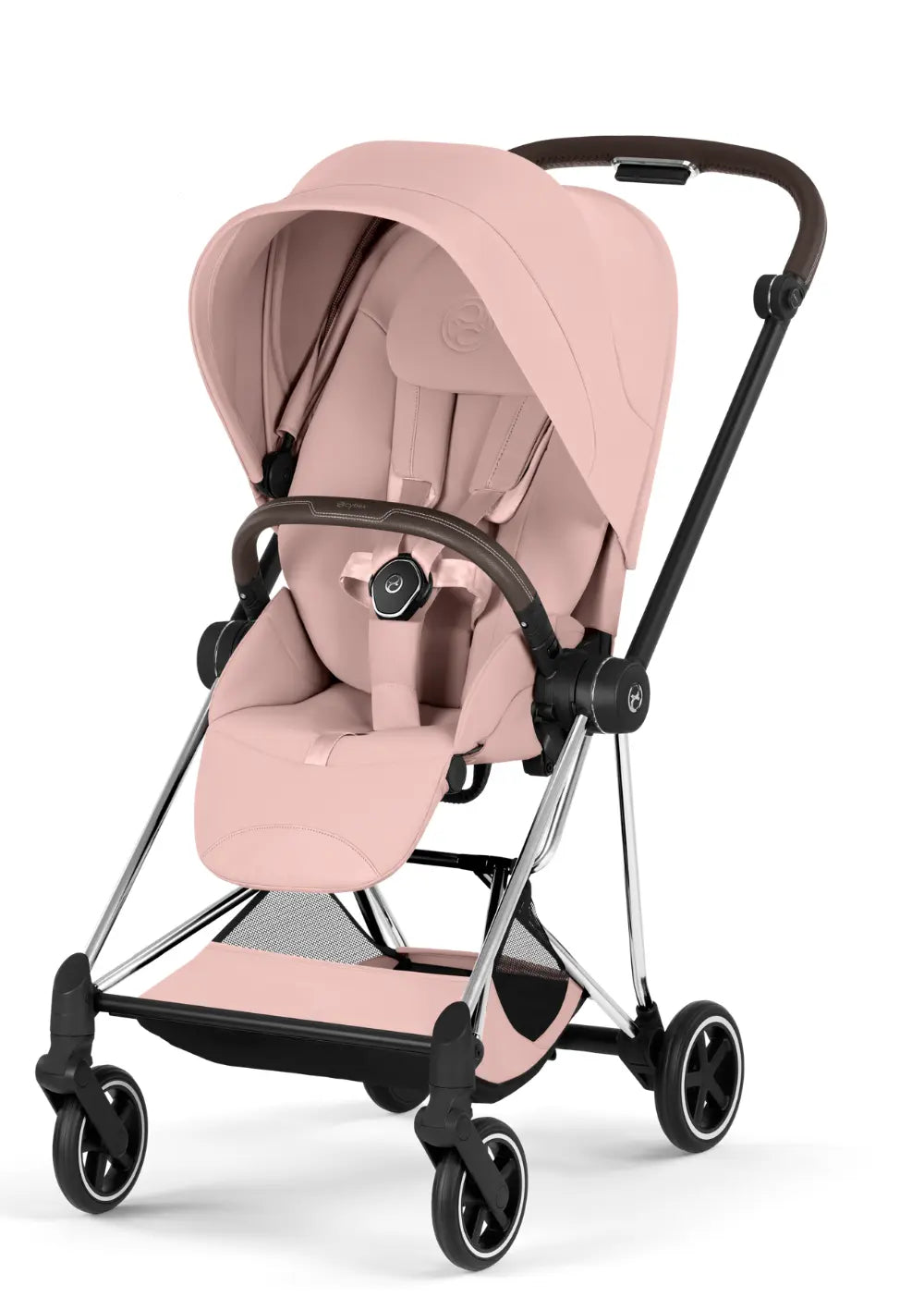 Cybex Kinderwagen-Set 'Mios' Peach Pink / Chrome Brown Frame