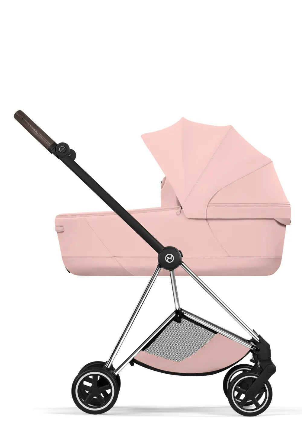 Cybex Kinderwagen-Set 'Mios' Peach Pink / Chrome Brown Frame