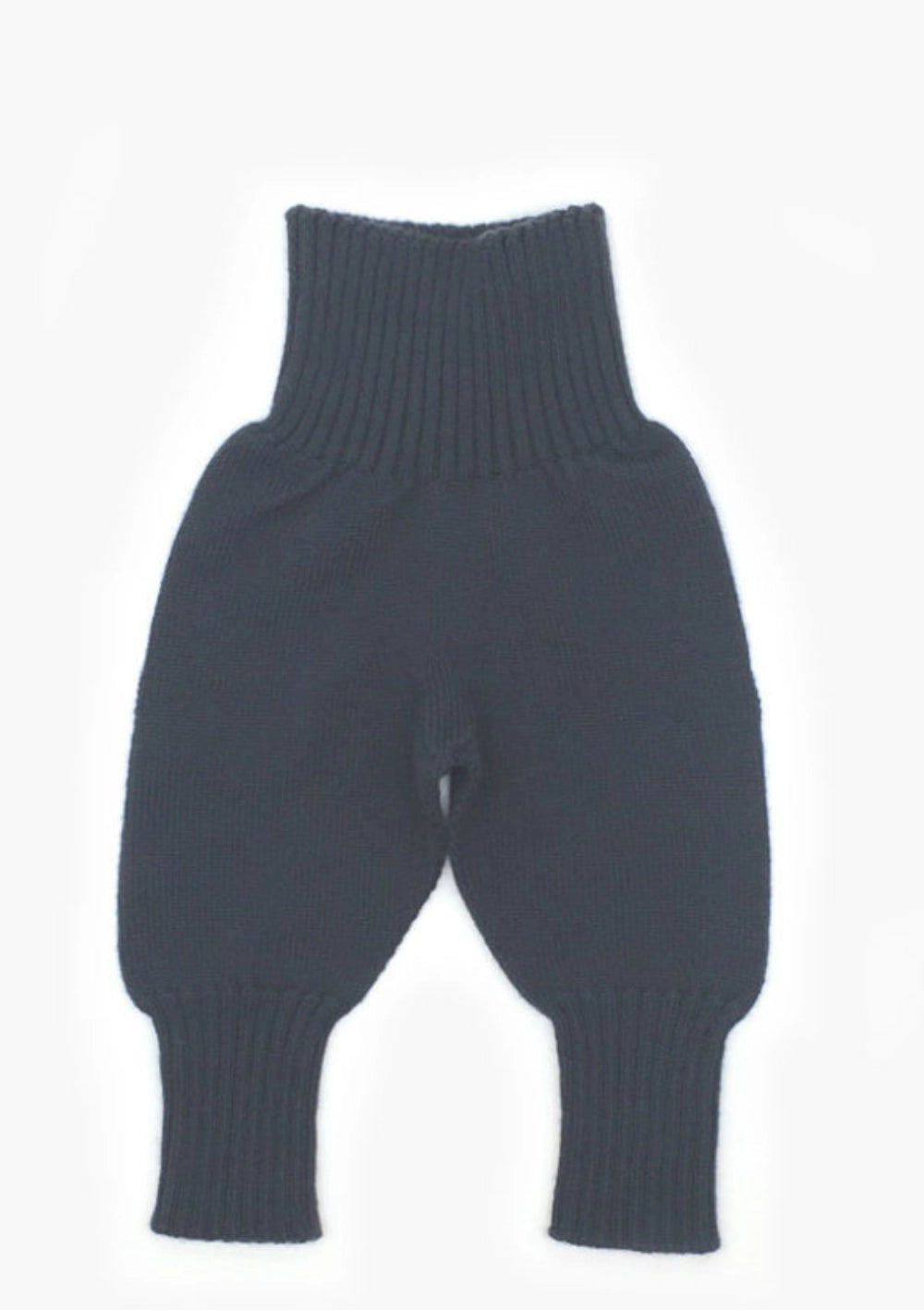 Strickgut Merino Babyhose mit weichem Bund zum Mitwachsen Indigo