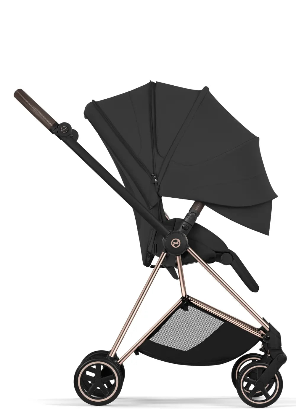 Cybex Kinderwagen-Set 'Mios' Sepia Black / Roségold Frame