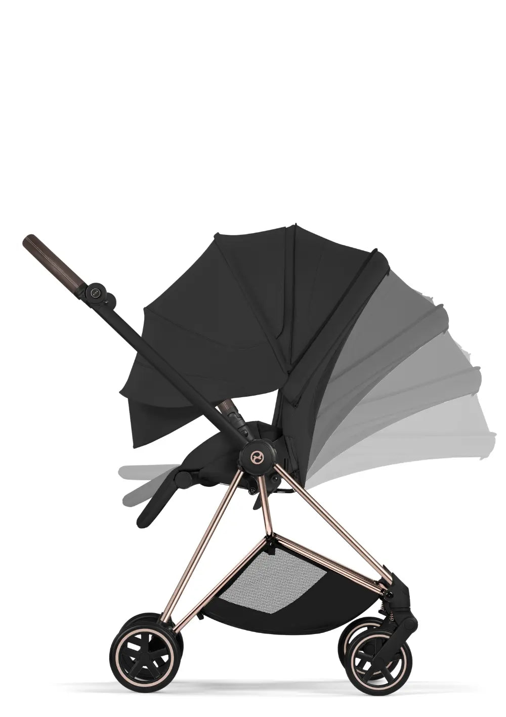 Cybex Kinderwagen-Set 'Mios' Sepia Black / Roségold Frame