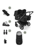 'Donkey 6 Twin' Bundle – Unverzichtbares Kinderwagen-Set Heritage Black