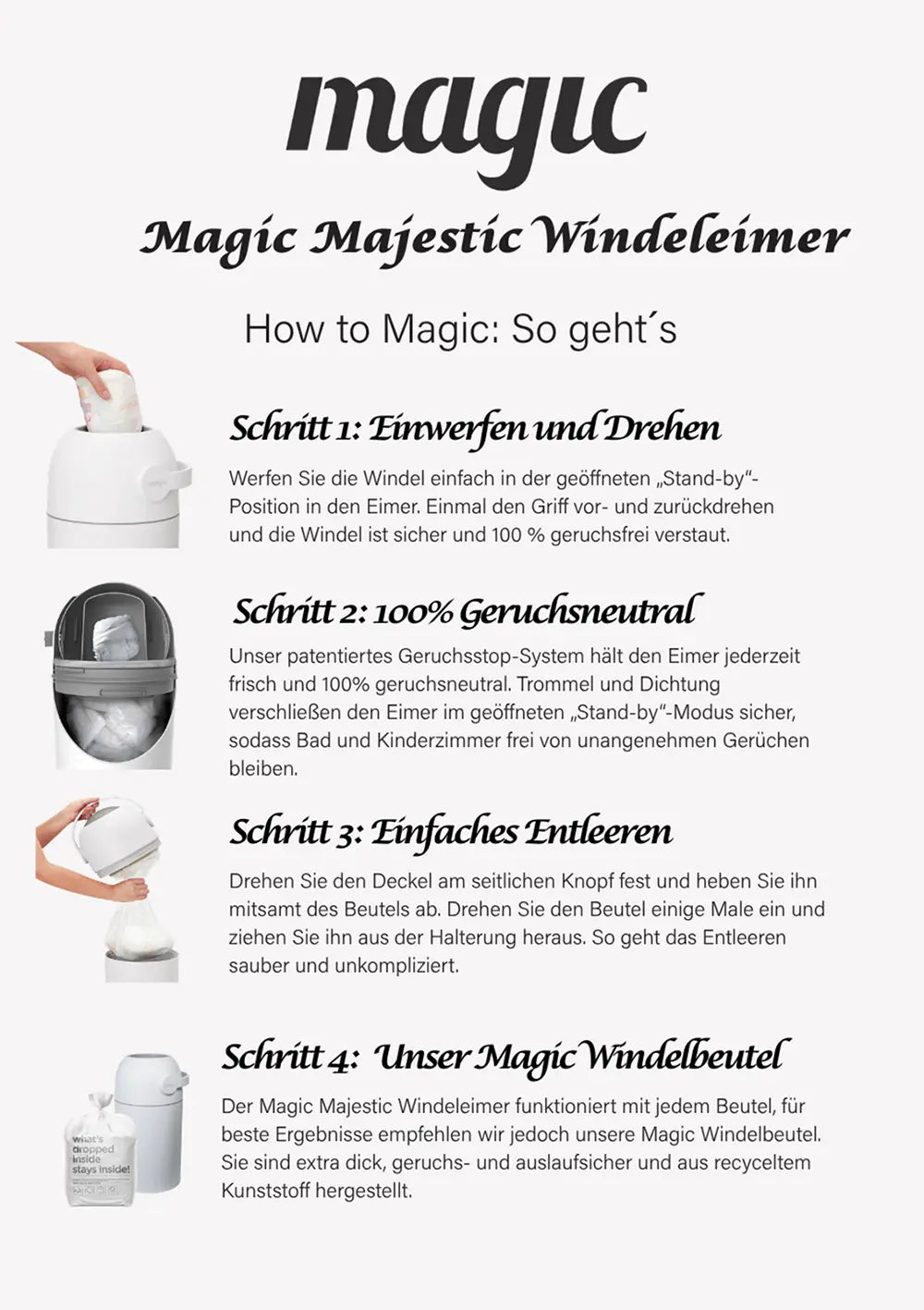 Magic Majestic Windeleimer - how to - so geht's - Erklärung Schritt für Schritt