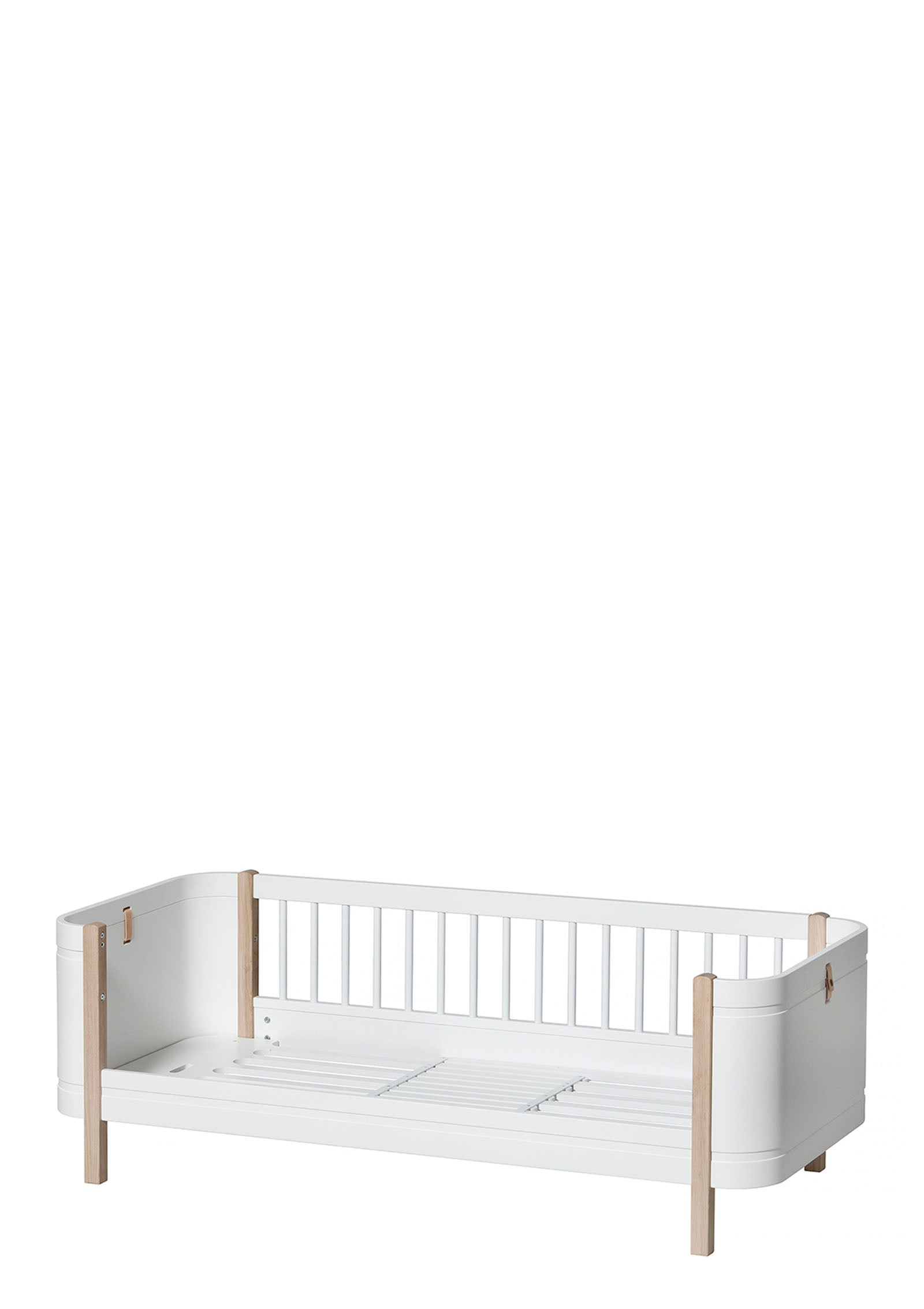 Babybett 'Wood Mini+ basic' Weiss/Eiche