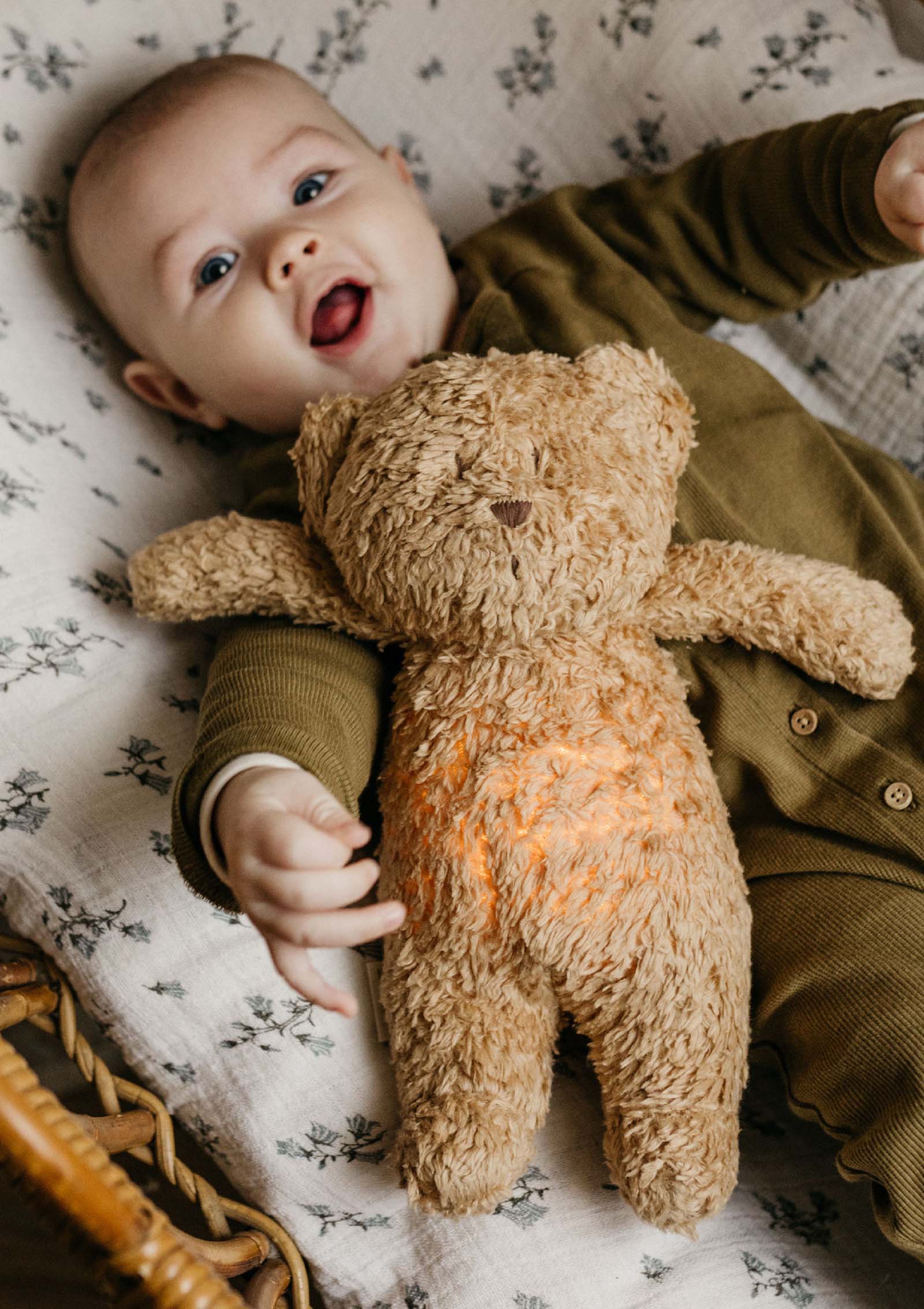 Teddybär mit Nachtlicht cappuccino