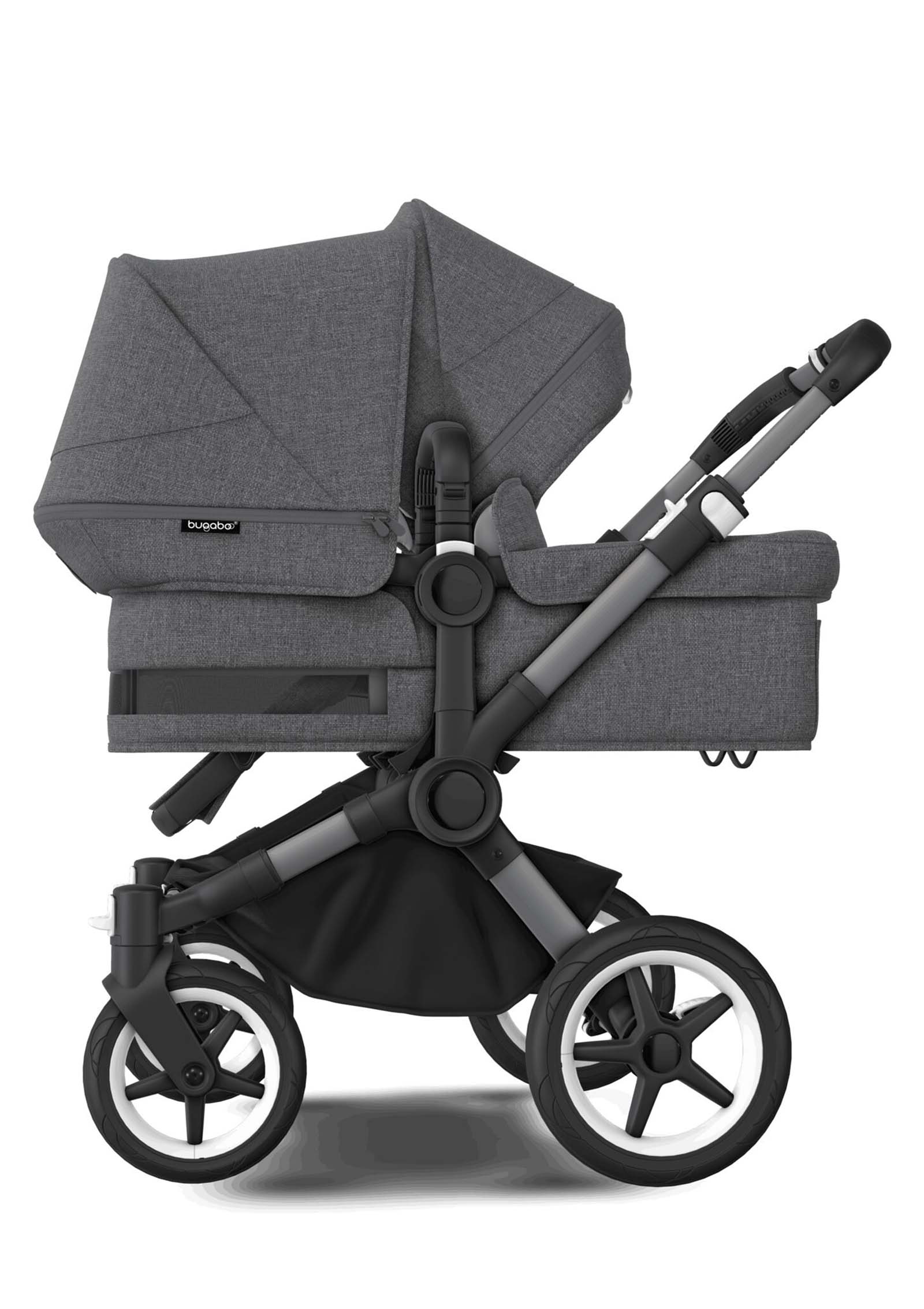 Bugaboo Donkey 5 Duo Kinderwagenset Graphit / Grau meliert