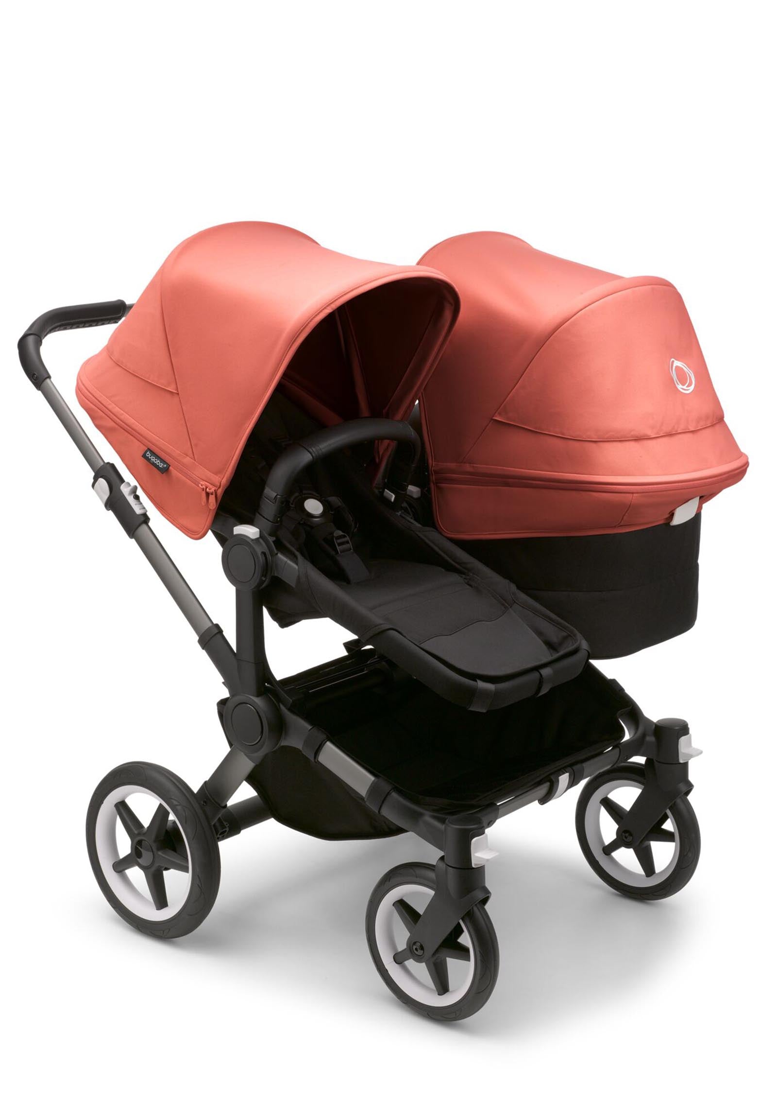 bugaboo Donkey 5 Duo 'styled by you' Graphit-Mitternachtsschwarz-Morgenrot