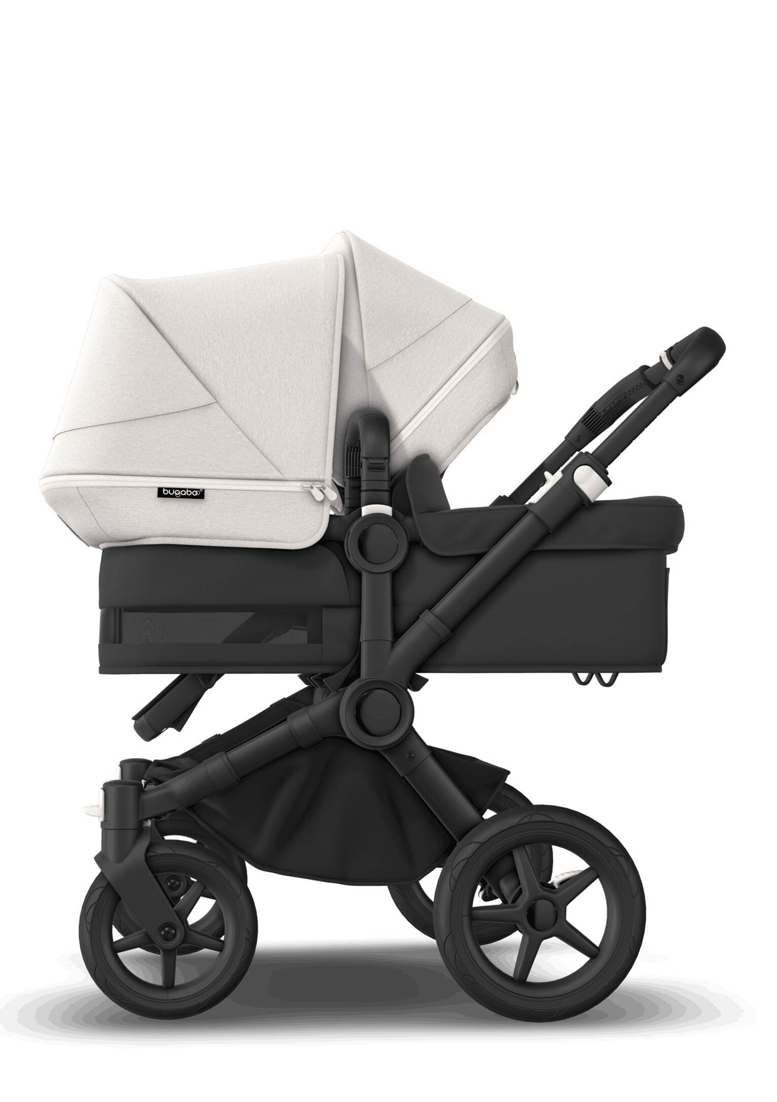 bugaboo Donkey 5 Duo 'Styled by you' Schwarz-Mitternachtsschwarz-Nebelweiß