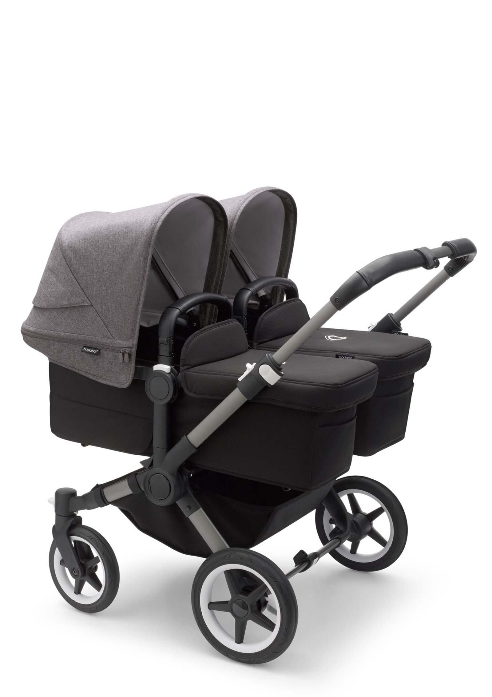 bugaboo Donkey 5 Twin Kinderwagen 'styled by you* Graphit-Mitternachtsschwarz-grau meliert