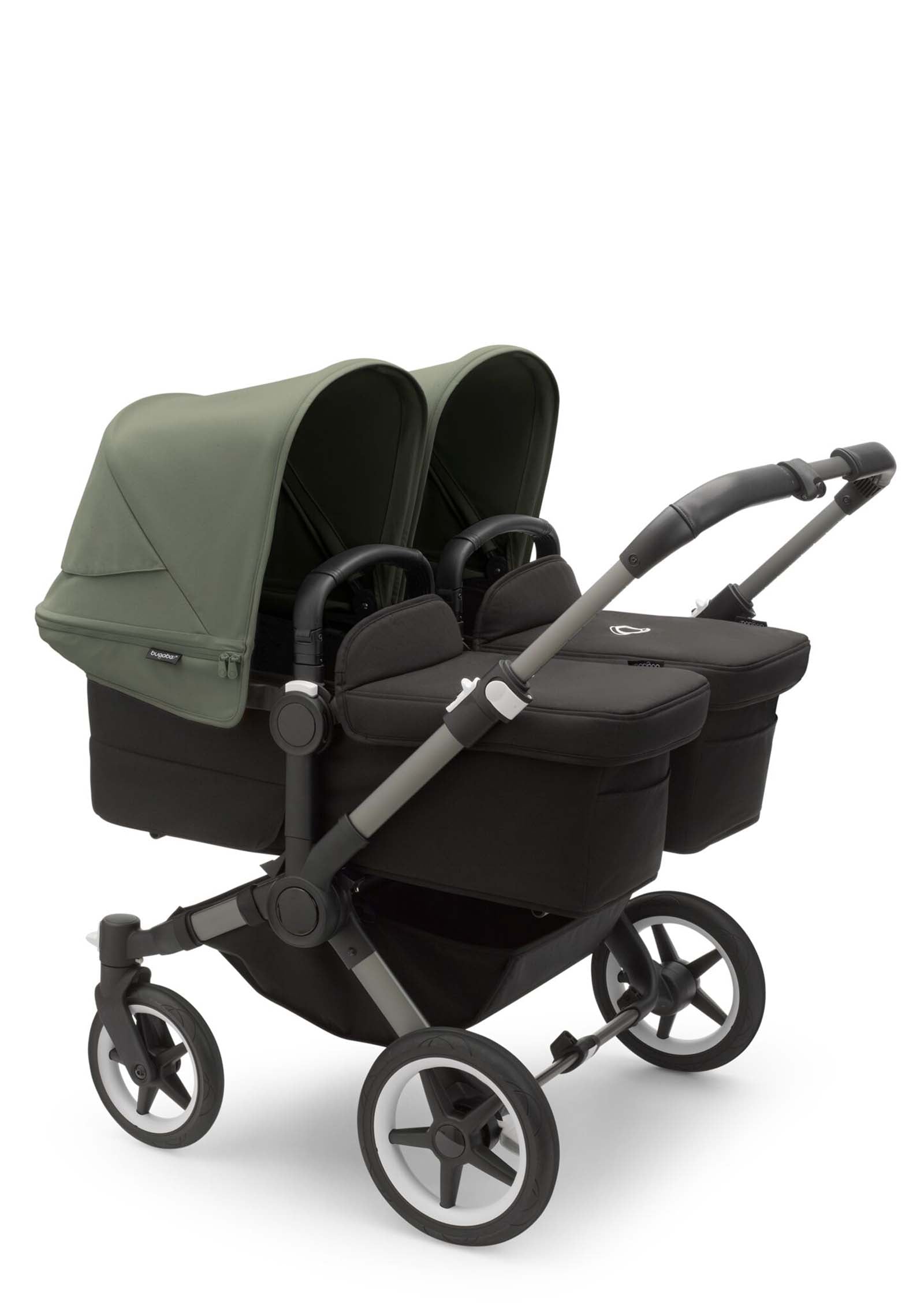 bugaboo Donkey 5 Twin Kinderwagen 'styled by you* Graphit-Mitternachtsschwarz-Waldgrün