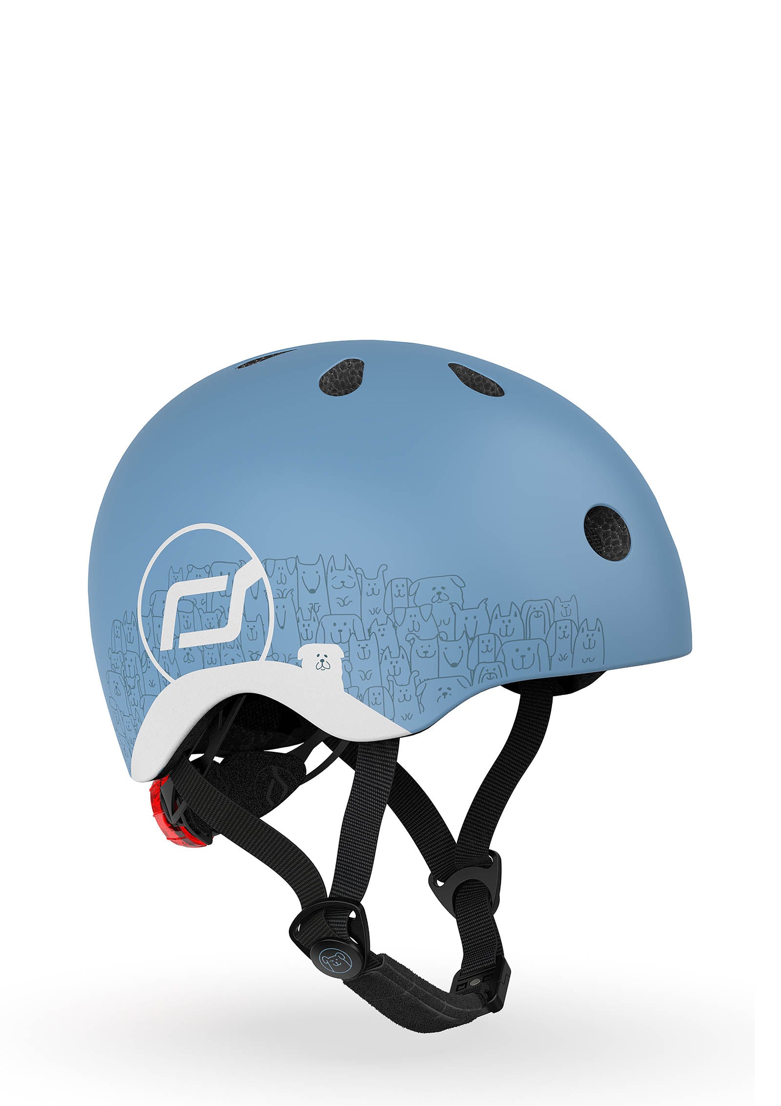 Scoot and Ride reflektierender Helm Steel