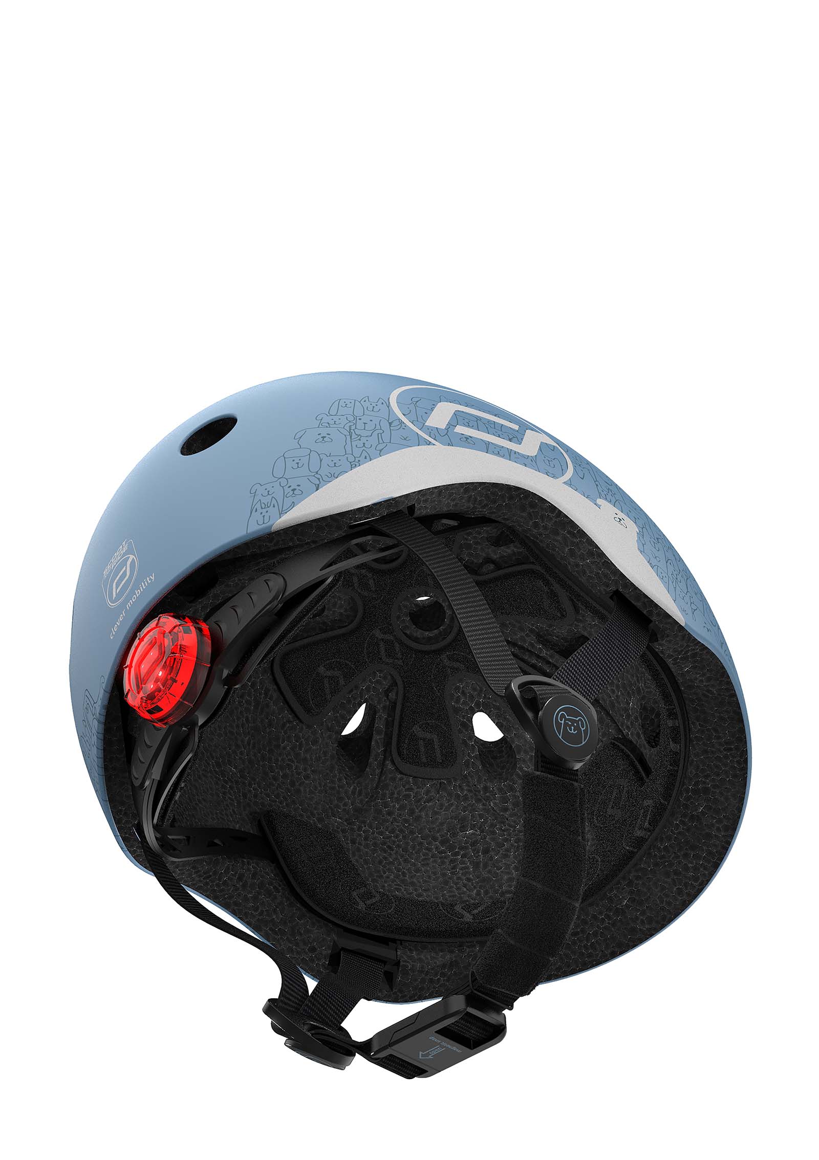 Scoot and Ride reflektierender Helm Steel