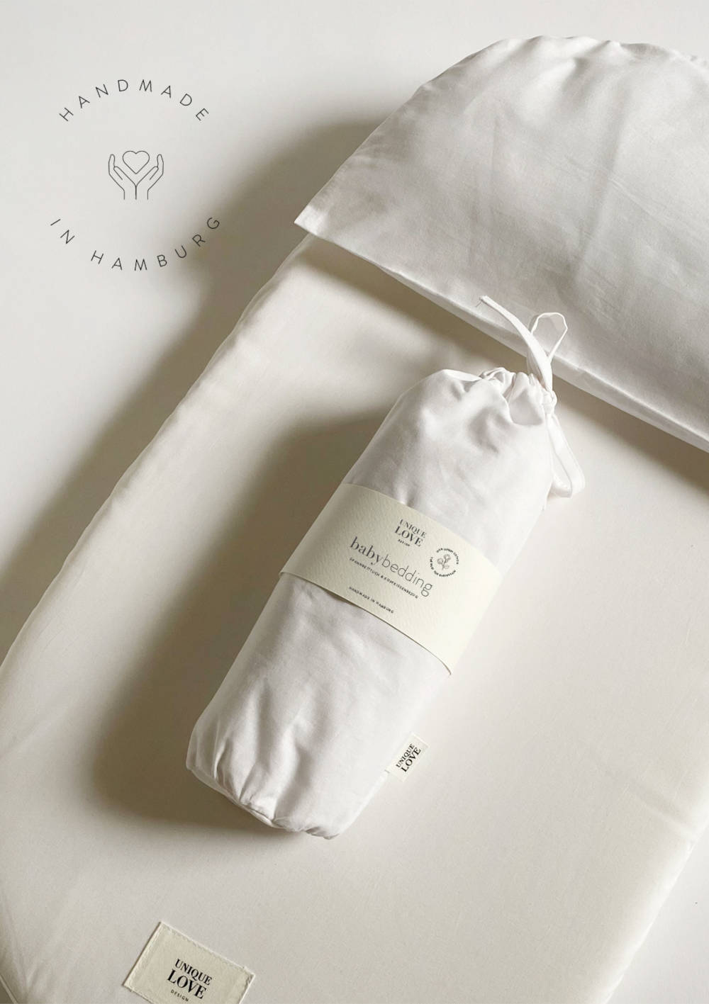 Bettwäsche-Set für Babykorb Pure White
