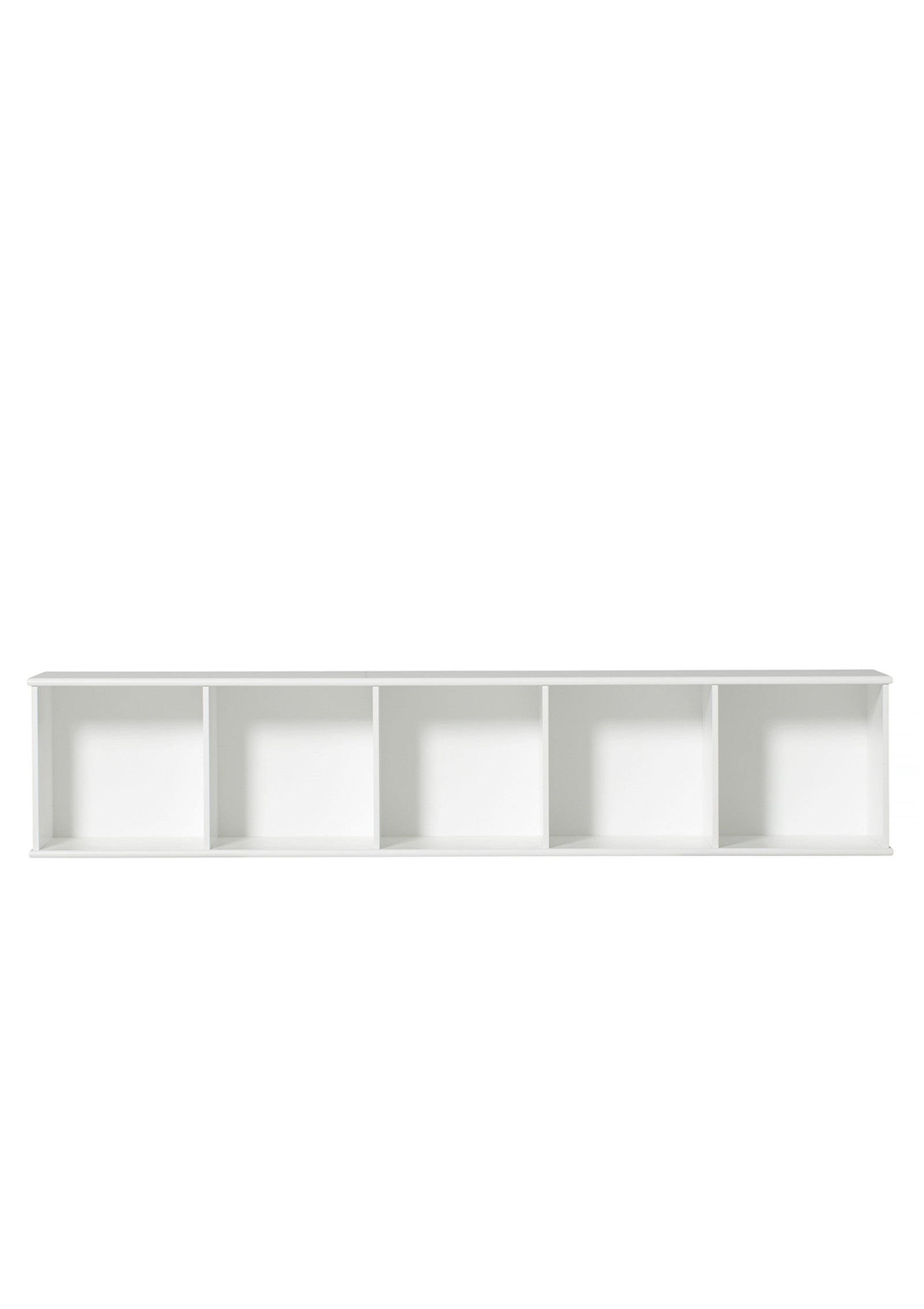 'Wood' Standregal horizontal 5 x 1 / weiß zum Aufhängen